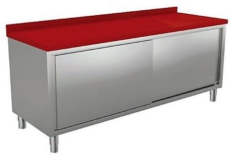 Polyethylene werktafel met schuifdeuren