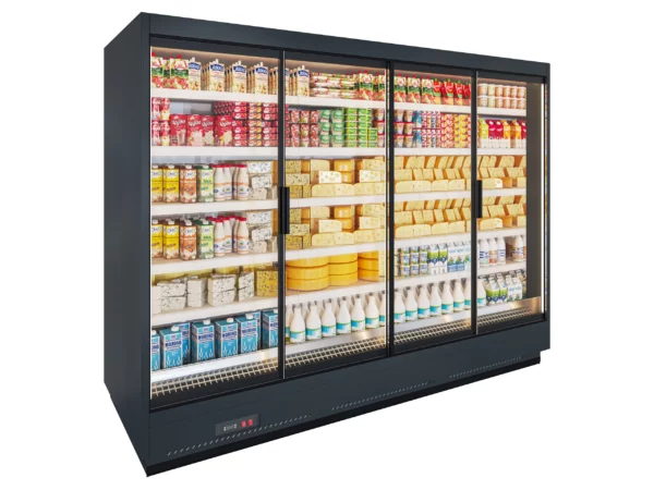 Apella HD wandkoeling met trekdeuren B281x D106xH200cm - antraciet