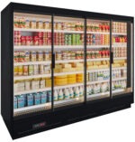 Apella HD wandkoeling met trekdeuren B281xD96xH220cm - zwart